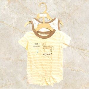 Yellow and Brown Kids Shirt - "I Get It From My Momma"